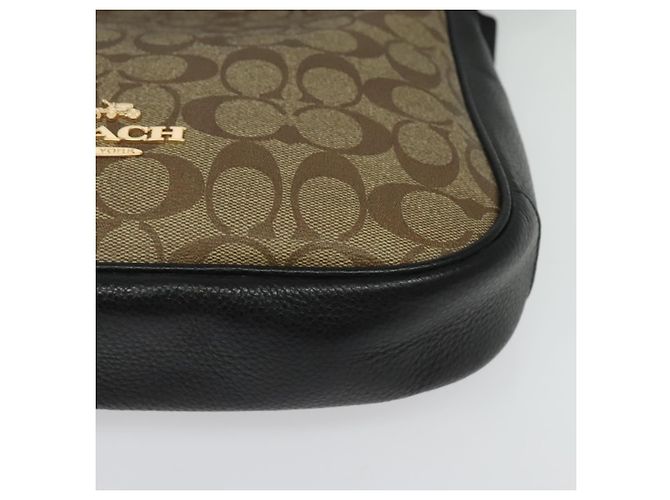 Borsa a spalla Coach Signature in PVC Beige Oro Auth bs26966 D'oro - vista 11