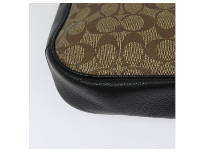 Borsa a spalla Coach Signature in PVC Beige Oro Auth bs26966 D'oro - vista 12