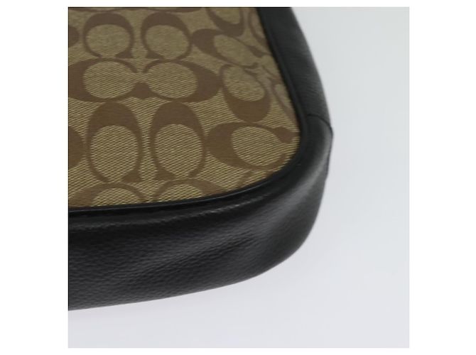 Borsa a spalla Coach Signature in PVC Beige Oro Auth bs26966 D'oro - vista 13