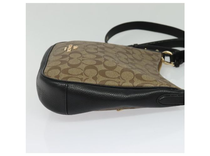 Borsa a spalla Coach Signature in PVC Beige Oro Auth bs26966 D'oro - vista 5
