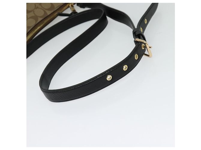 Borsa a spalla Coach Signature in PVC Beige Oro Auth bs26966 D'oro - vista 7