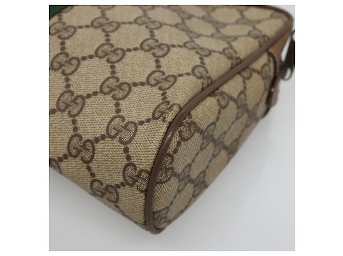 GUCCI GG Supreme Web Sherry Line Clutch Bag PVC Beige 89 01 012 Auth BA3229 - vista 10