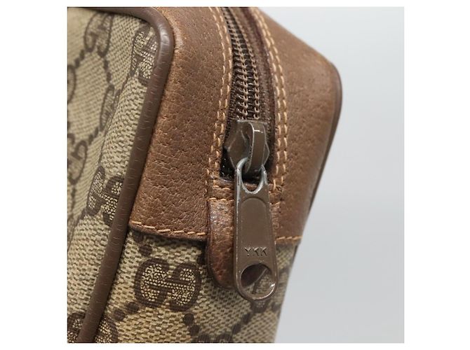 GUCCI GG Supreme Web Sherry Line Clutch Bag PVC Beige 89 01 012 Auth BA3229 - vista 12