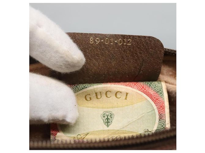 GUCCI GG Supreme Web Sherry Line Clutch Bag PVC Beige 89 01 012 Auth BA3229 - vista 17