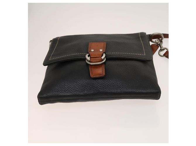 Borsa a Spalla Coach in Pelle Tela 5 Set Nero Beige Marrone Auth bs26440 - vista 10