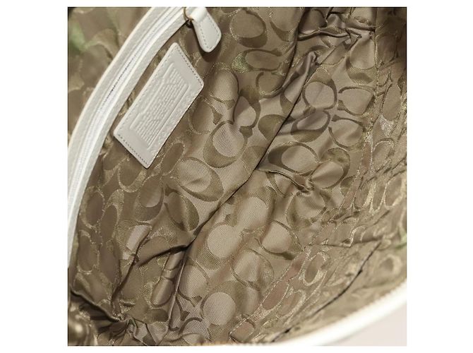 Borsa a Spalla Coach in Pelle Tela 5 Set Nero Beige Marrone Auth bs26440 - vista 17