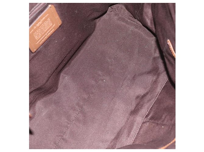 Borsa a Spalla Coach in Pelle Tela 5 Set Nero Beige Marrone Auth bs26440 - vista 23