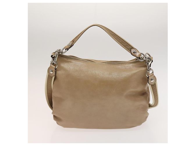 Borsa a Spalla Coach in Pelle Tela 5 Set Nero Beige Marrone Auth bs26440 - vista 25