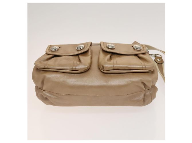 Borsa a Spalla Coach in Pelle Tela 5 Set Nero Beige Marrone Auth bs26440 - vista 27
