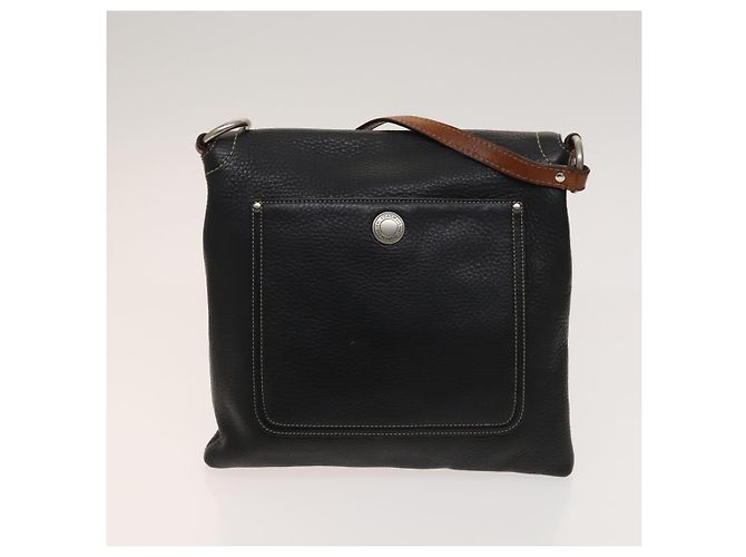 Borsa a Spalla Coach in Pelle Tela 5 Set Nero Beige Marrone Auth bs26440 - vista 8