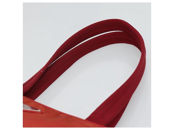 PRADA Borsa a mano in nylon rosso Auth BA3040 - vista 14