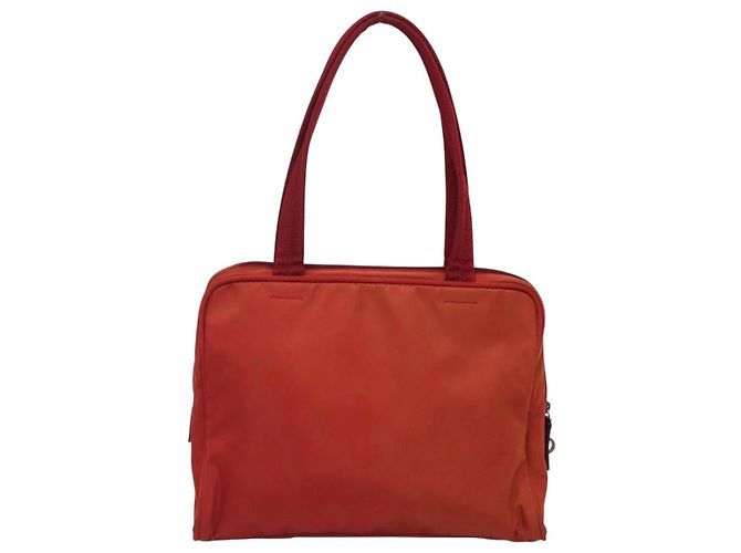 PRADA Borsa a mano in nylon rosso Auth BA3040 - vista 2