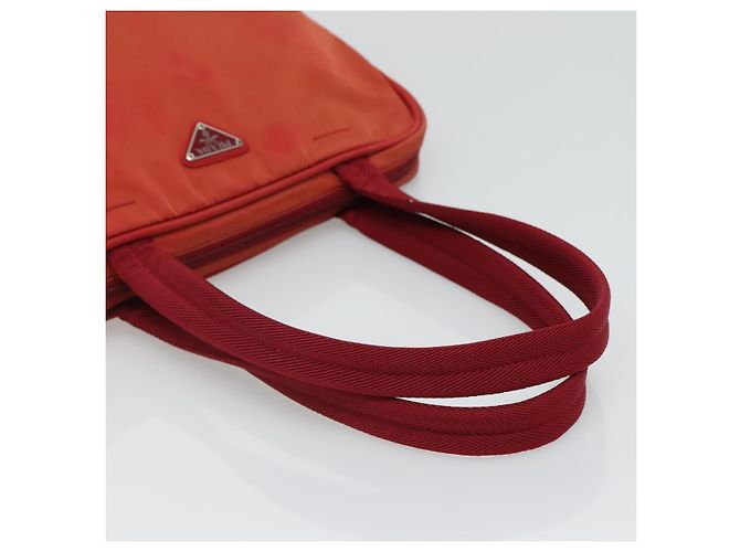 PRADA Borsa a mano in nylon rosso Auth BA3040 - vista 7