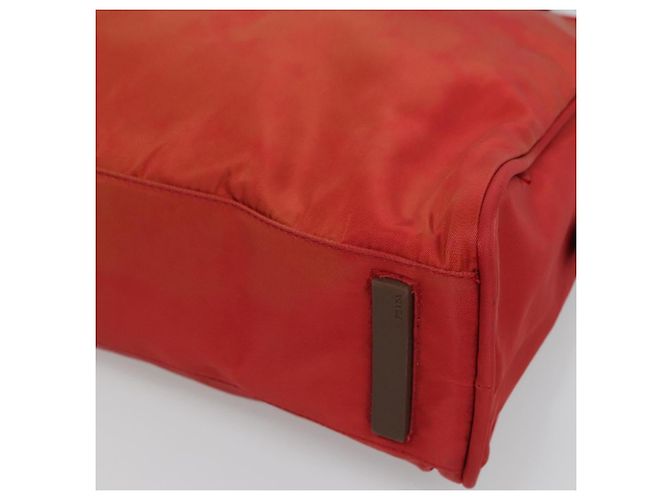PRADA Borsa a mano in nylon rosso Auth BA3040 - vista 8