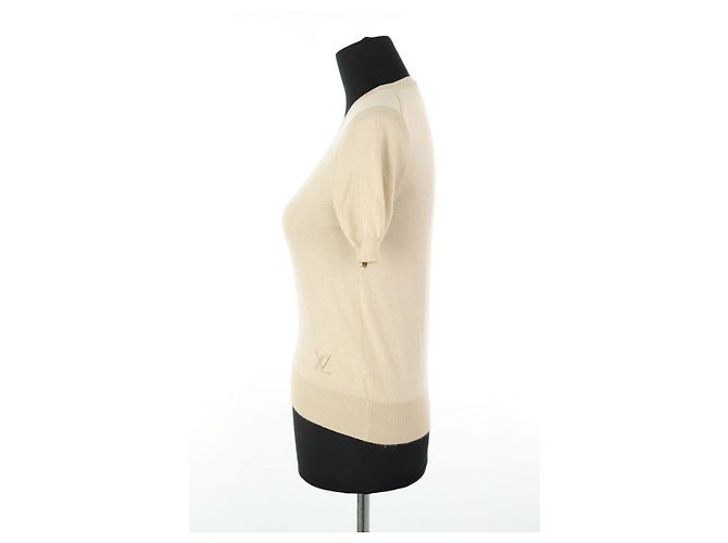 Louis Vuitton Suéter de cachemira beige - vista 3