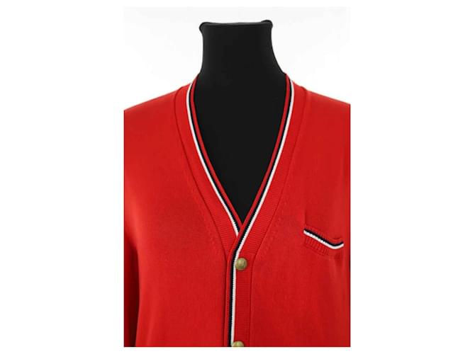 Moncler Roter Baumwollcardigan - Ansicht 2