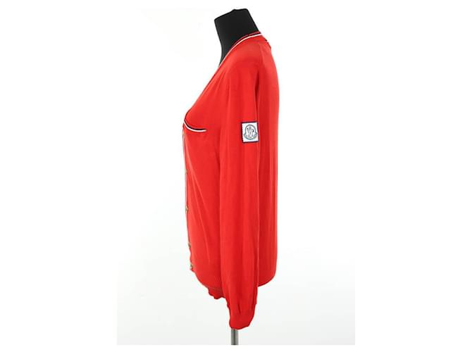 Moncler Roter Baumwollcardigan - Ansicht 3