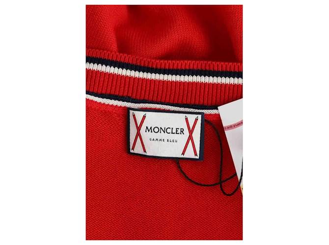 Moncler Roter Baumwollcardigan - Ansicht 5