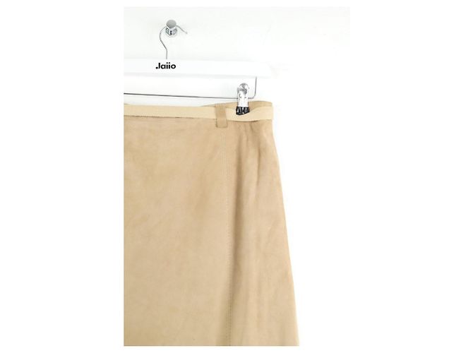 Louis Vuitton Mini falda de ante camel Camello - vista 4