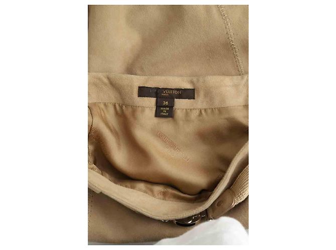 Louis Vuitton Mini falda de ante camel Camello - vista 5