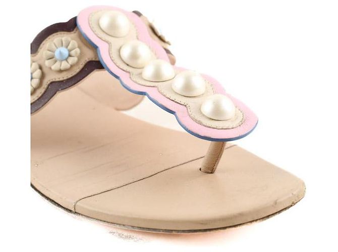 Fendi Sandali in pelle rosa - vista 4