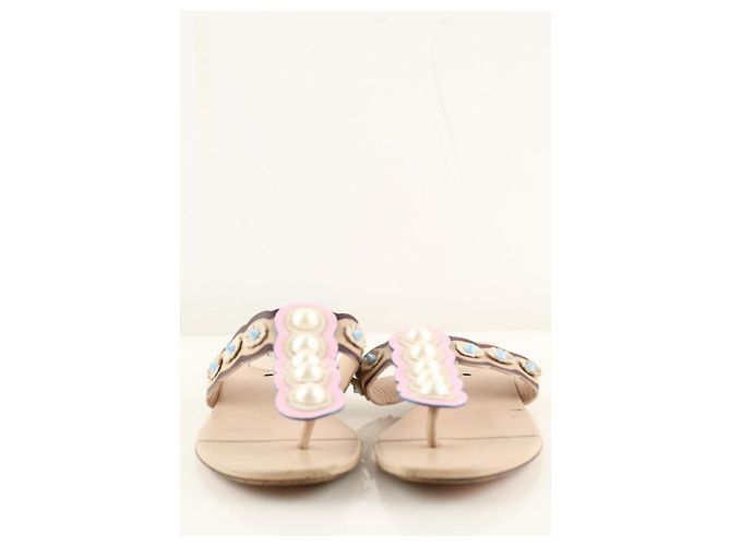 Fendi Sandali in pelle rosa - vista 5