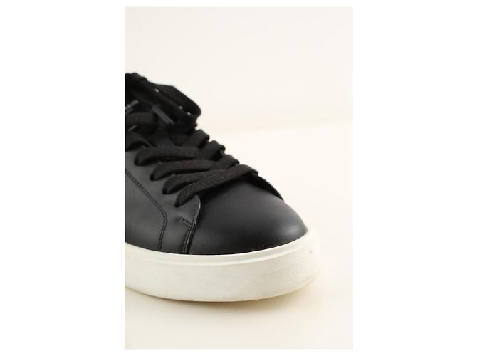 Balmain Schwarze Leder-Sneaker - Ansicht 4