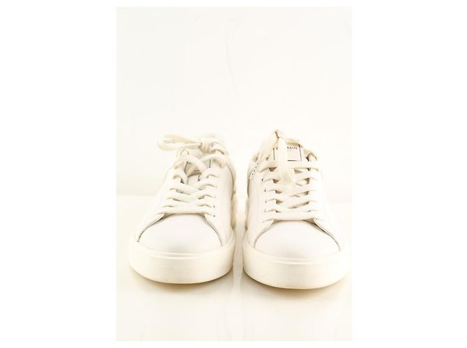 Balmain Weiße Leder-Sneaker - Ansicht 5