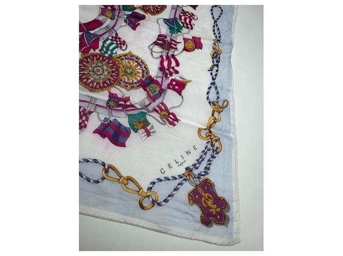 Céline Sciarpa floreale vintage Celine Multicolore - vista 2