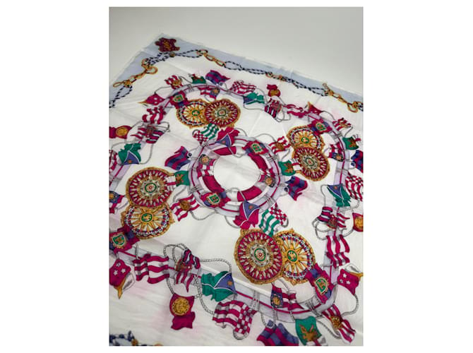 Céline Sciarpa floreale vintage Celine Multicolore - vista 3