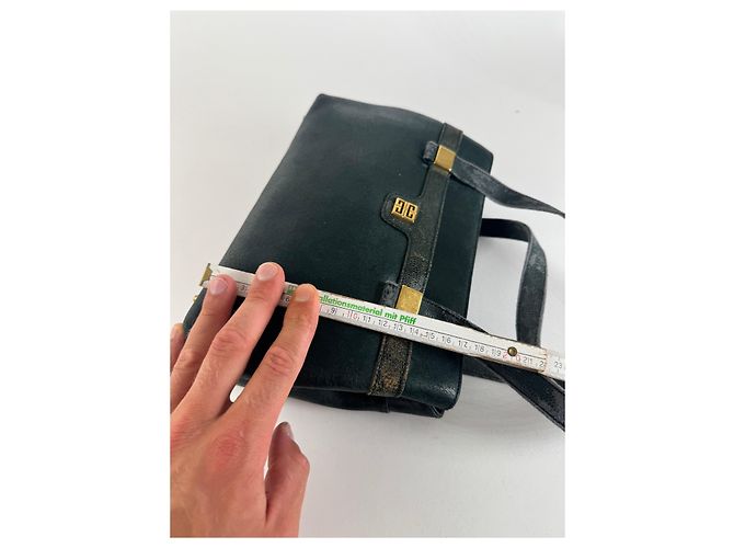 Vintage Givenchy Leder 4G Tasche grün - Ansicht 12
