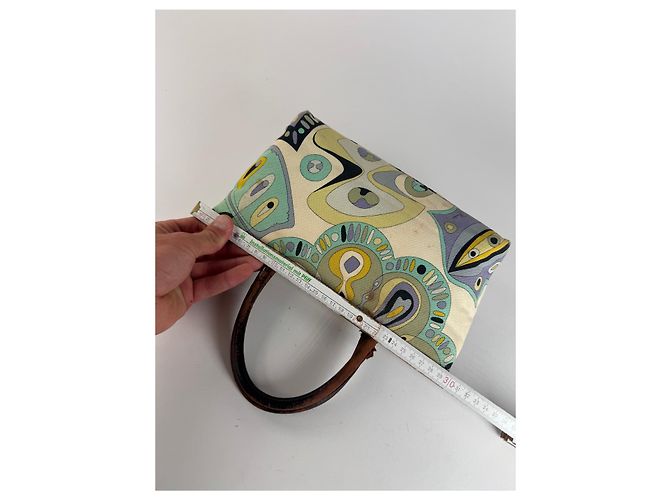 Vintage Emilio Pucci Canvas-Handtasche mehrfarbig Mehrfarben - Ansicht 10