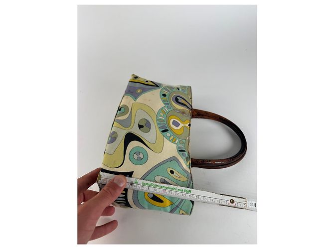 Vintage Emilio Pucci Canvas-Handtasche mehrfarbig Mehrfarben - Ansicht 12