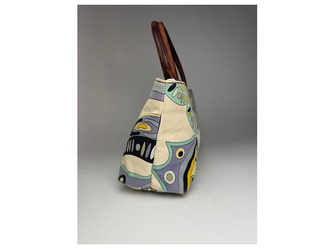 Vintage Emilio Pucci Canvas-Handtasche mehrfarbig Mehrfarben - Ansicht 2