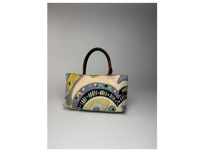 Vintage Emilio Pucci Canvas-Handtasche mehrfarbig Mehrfarben - Ansicht 6