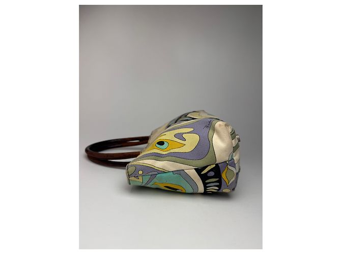 Vintage Emilio Pucci Canvas-Handtasche mehrfarbig Mehrfarben - Ansicht 7