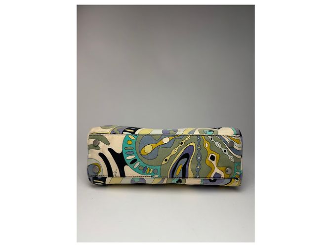 Vintage Emilio Pucci Canvas-Handtasche mehrfarbig Mehrfarben - Ansicht 8