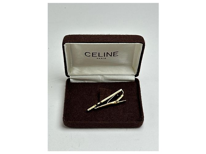 Céline Vintage Celine Geldkrawattenklammer Silber Gold - Ansicht 4