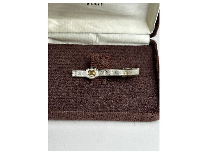 Céline Vintage Celine Geldkrawattenklammer Silber Gold - Ansicht 5