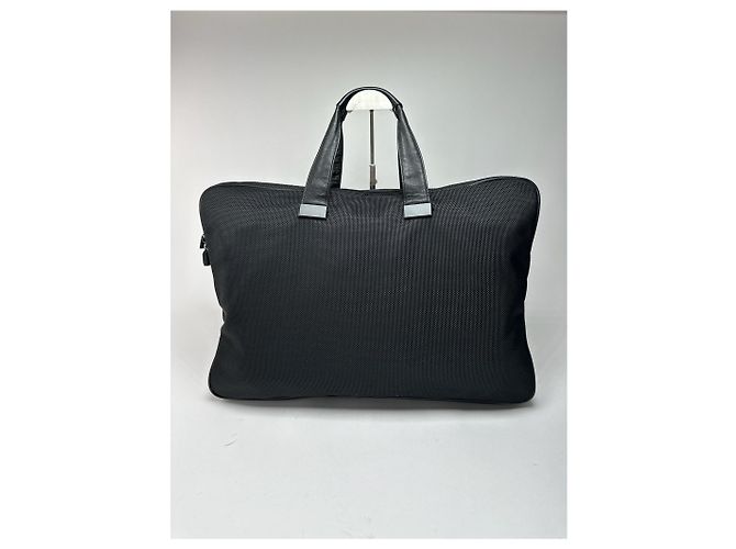 Borsa da viaggio vintage in pelle vegana Issey Miyake nera - vista 2