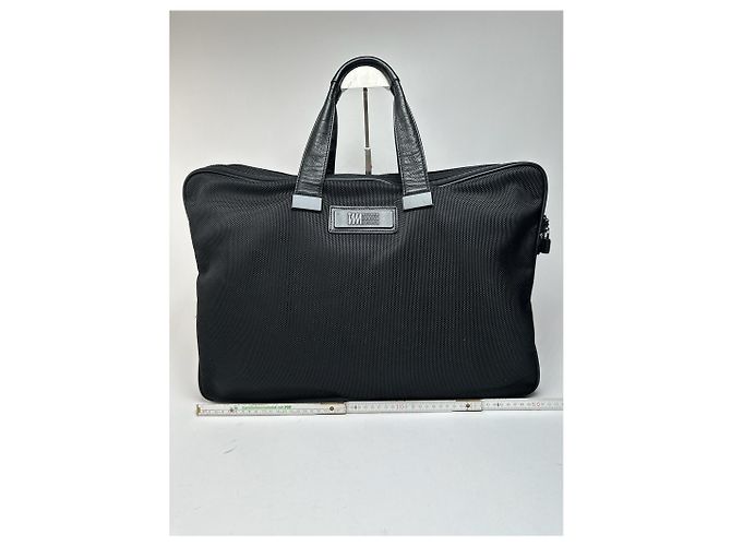 Borsa da viaggio vintage in pelle vegana Issey Miyake nera - vista 6