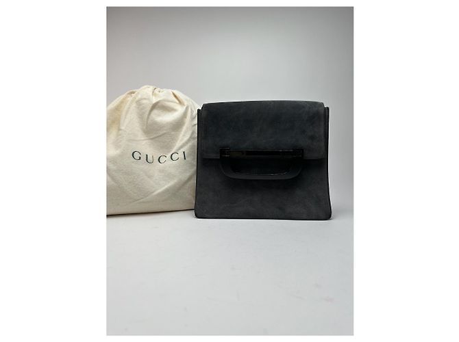 Vintage Gucci Wildledertasche grau - Ansicht 14