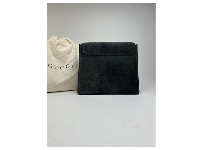 Vintage Gucci Wildledertasche grau - Ansicht 3