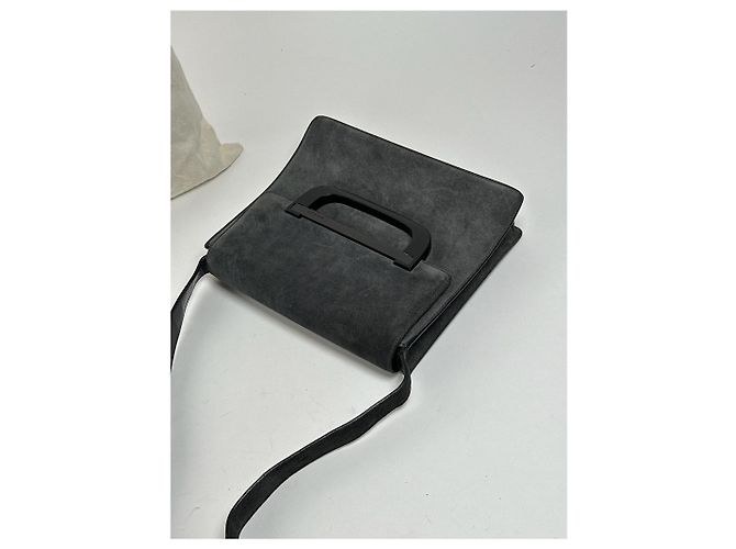 Vintage Gucci Wildledertasche grau - Ansicht 4
