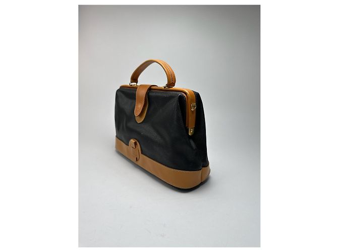 Vintage Courreges Leder Tasche braun schwarz - Ansicht 8