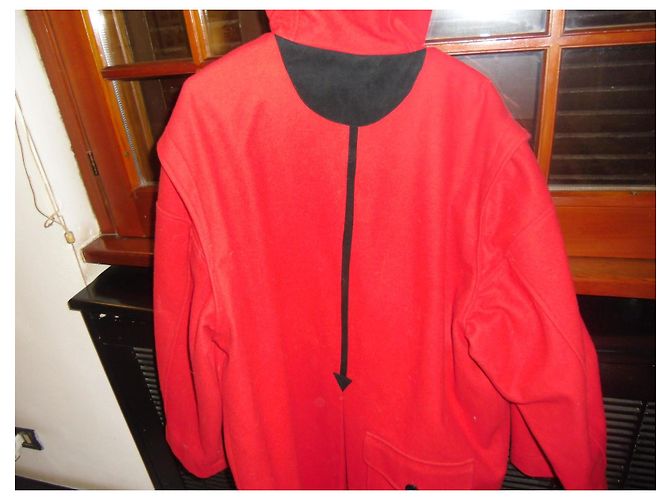 Abrigo de lana rojo Jc De Castelbajac con capucha Roja - vista 5