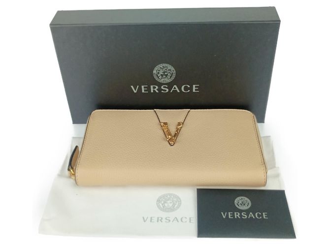 Cartera larga redonda Virtus de Versace Beige - vista 9