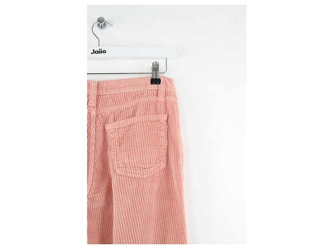 Alexandra Golovanoff Pantalones de algodón rosa - vue 4