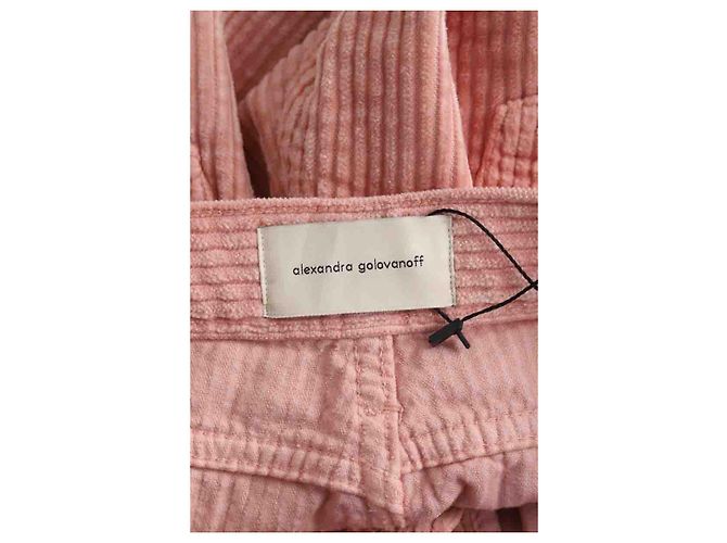 Alexandra Golovanoff Pantalones de algodón rosa - vue 5