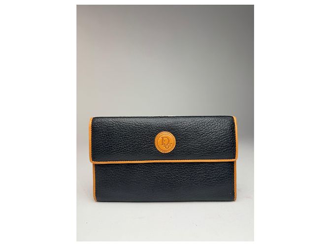 Vintage Dior Leather wallet black brown - view 3